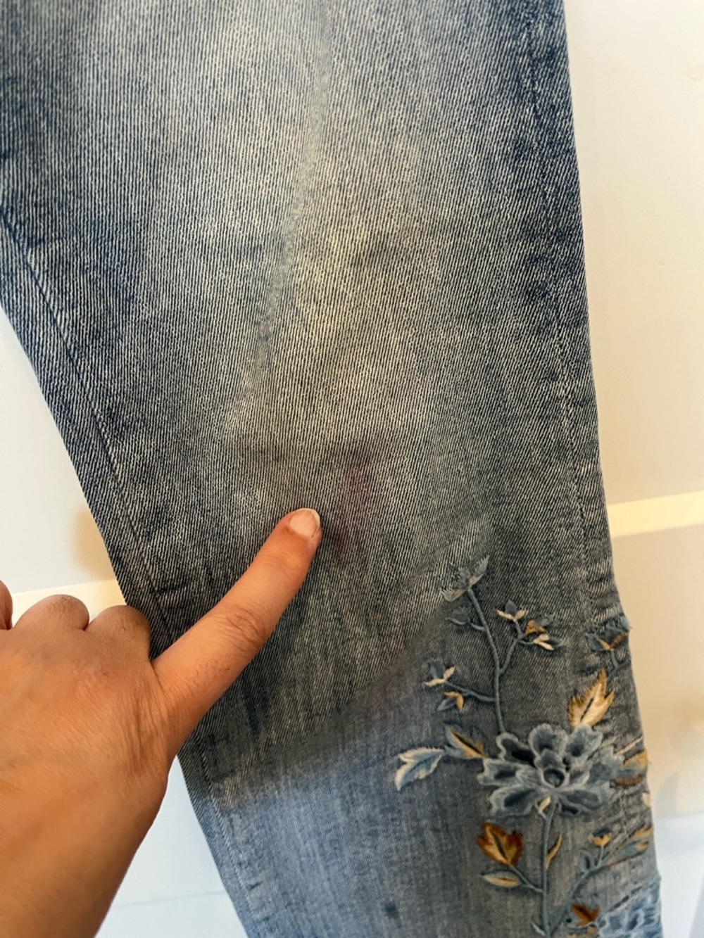 Driftwood Isabel Embroidered Floral  Flare Bootcut Boho Western Cowgirl Jeans 25 - Picture 2 of 16